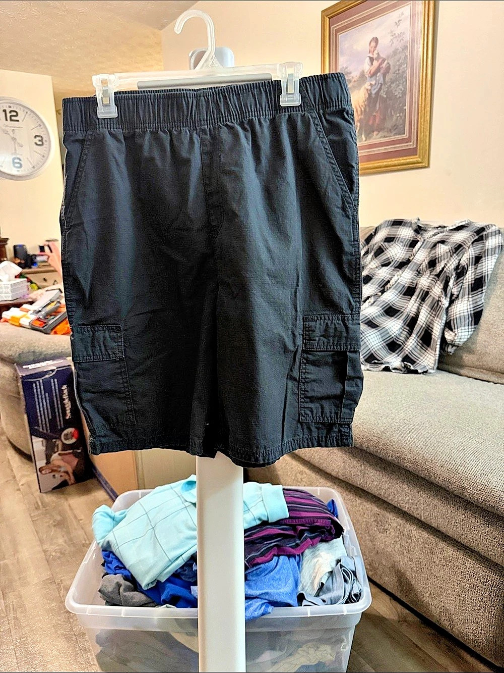Children’s Place Boys Size 20 Husky Gray Cargo Shorts